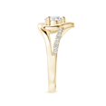 thumbnail image 3 of ANGARA Lab Grown Diamond Heart Promise Ring in 14K Yellow Gold for Women (Size-5.3mm| Color-F-G| Clarity-VS) | April Birthstone, Birthday, Anniversary, Jewelry Gift for Women | Lab Grown Diamond Ring, 3 of 4