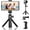 Black Mini, variant on Adjustable Mini Tripod Stand for Camera & GoPro & Smartphone, Extendtable Selfie Stick Tripod with Gopro & Phone Holder