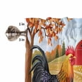 thumbnail image 4 of Orange Retro Rooster Valances for Windows Farmhouse Kitchen Curtains Valances Rod Pocket Valance Curtains for Kitchen Windows Pastoral Animals Spring Floral Window Valances for Bathroom 60"x18", 4 of 6