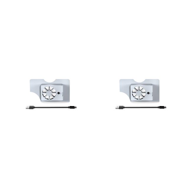 sweethay Ventilador de escape de refrigeración de radiador de consola de juegos soporte de ventiladores de refrigeración de alta temperatura reemplazo Blanco 2piezas