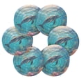 thumbnail image 2 of Dolphins Sea Corals Fish 6 Pcs Drink Coasters with Holder Absorbent Coasters Woven Coasters for Drinks Table Desk Protection Home Decor, 2 of 7