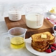 thumbnail image 2 of Mainstays 3-Piece Plastic Measuring Cup Set, Clear, with Pour Spouts and Space-Saving Design, 2 of 8