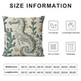 thumbnail image 5 of Sea Horse Pillow Covers Vintage Green Underwater Landscape Crab Shells Throw Cushion Covers,Summer Ocean Beach Theme Room Decor Cushion Cases for Couch and Bed, 5 of 5