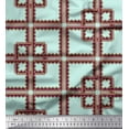 thumbnail image 1 of Soimoi Green Cotton Cambric Fabric Square Geometric Fabric Prints By Yard 56 Inch Wide, 1 of 3