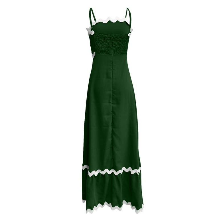 army green flowy dress Green Polyester Shirt Dress | Long Sleeve Midi main image 1
