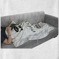 thumbnail image 6 of Wording Soft Flannel Fleece Throw Blanket, Lettering Pattern Ridiculous is Better than Boring Monochrome Design Modern, Cozy Plush for Indoor and Outdoor Use, 50" x 60", Black White, by Ambesonne, 6 of 6