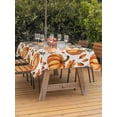 thumbnail image 2 of Outdoor Tablecloth with Umbrella Hole and Zipper, Orange Pumpkin Rectangle Table Cloth 52x70 Inch Waterproof Tablecloth, Thanksgiving Fall Leaves Autumn Farm Picnic Table Cover for Patio Camping, 2 of 7