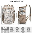 thumbnail image 3 of Abstract Geometric Plaid Stripes Insulated Cooler Backpack - 20L Soft Cooler Bag, Symmetrical, 3 of 6