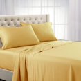 thumbnail image 4 of Royal Tradition Solid 600 Thread Count, 100-Percent Cotton California King Bed Sheets Set (Gold) Breathable, Deep Pocket, 4 Piece Sheet Set, 4 of 4