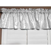 pintuck taffeta window valance 52 wide white