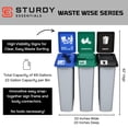 thumbnail image 3 of Sturdy Essentials Waste Wise 69 Gallon Recycled HDPE Waste and Recycling Center for Commercial Spaces for Organics, Recycling, Waste with Lids with Signs, 3 of 7