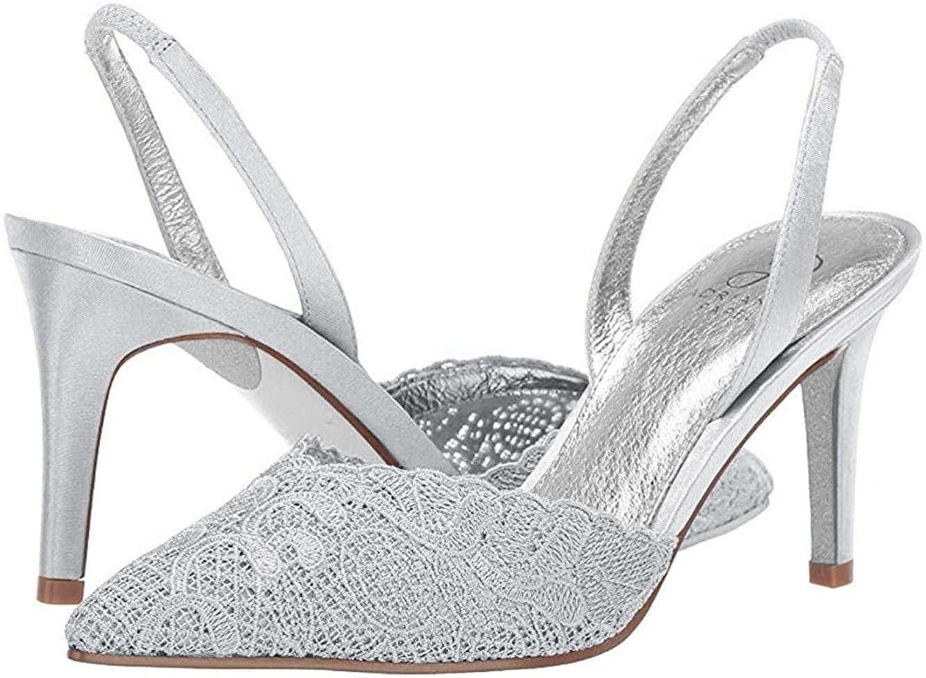 adrianna papell silver heels