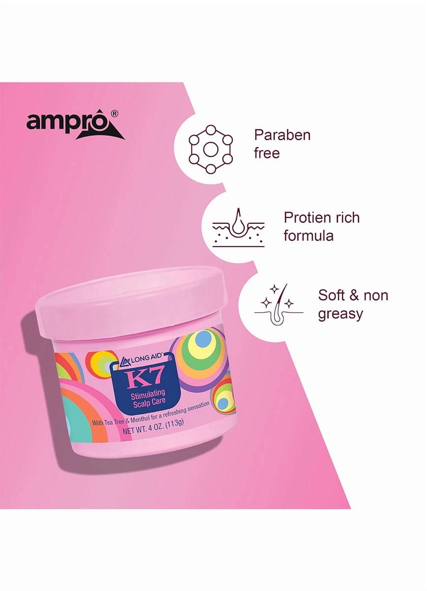 Ampro Long-Aid K7 Stimulating Scalp Care Conditioner, Leave-In, 4