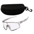 thumbnail image 3 of LOWLHOME 2026 New Photochromic Cycling Sunglasses,Bold Square Full Rim Sport Riding Glasses,Polarized Sports Sunglasses for Men Women,UV400 Protection Sun Glasses for Running Cycling Fishing(White), 3 of 6