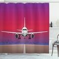 thumbnail image 1 of Ambesonne Airport Shower Curtain, Take Off Plane Abstract Sky, 69"Wx75"L, Multicolor, 1 of 3