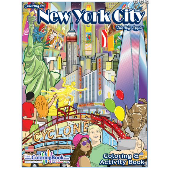 New York City Coloring and Activity Book 32 Pages(8.5"x11")(Paperback)