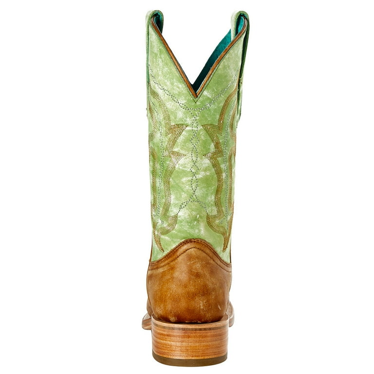 Corral Lime Green Bootie Cowgirl Boots Neon Green Snakeskin Shoes