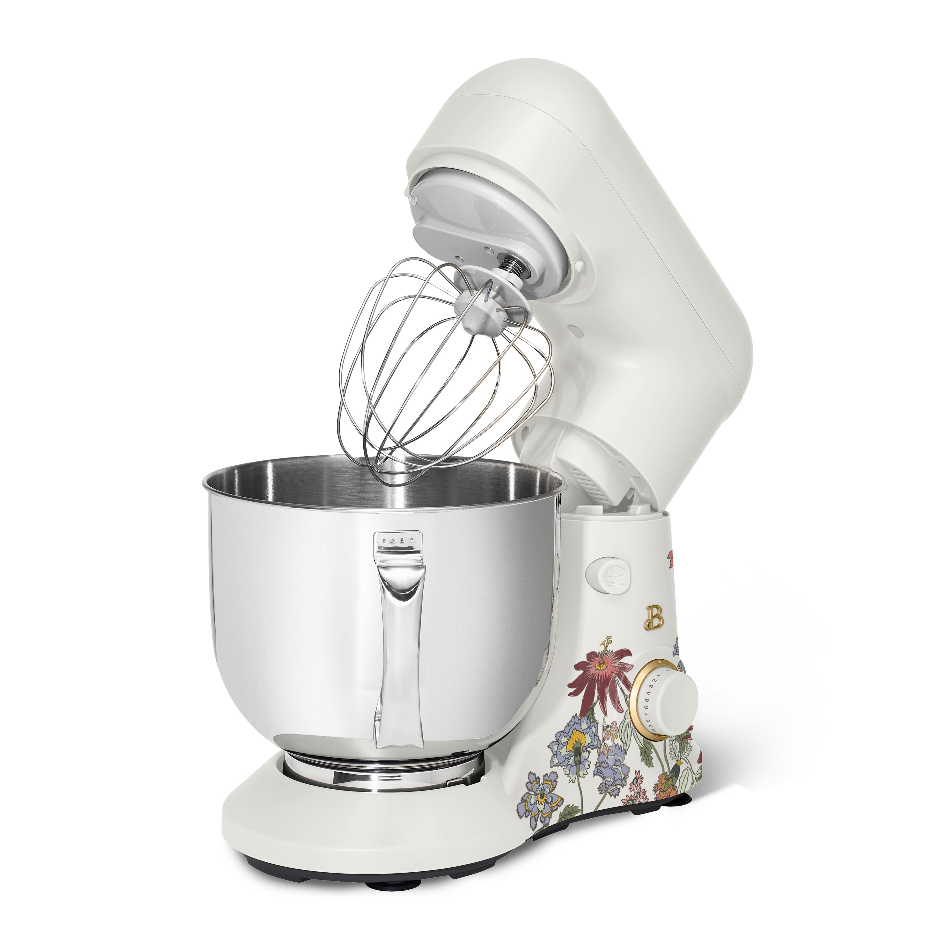 Beautiful 5.3 Qt Stand Mixer, Lightweight & Powerful with Tilt-Head, Wildflower White Icing by Drew Barrymore
