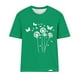 thumbnail image 4 of Tops de Manga Corta de Algodón para Mujeres, Moda Impresa Cuello Redondo Blusa Casual para el Hogar Y el Uso Diario, 4 of 4