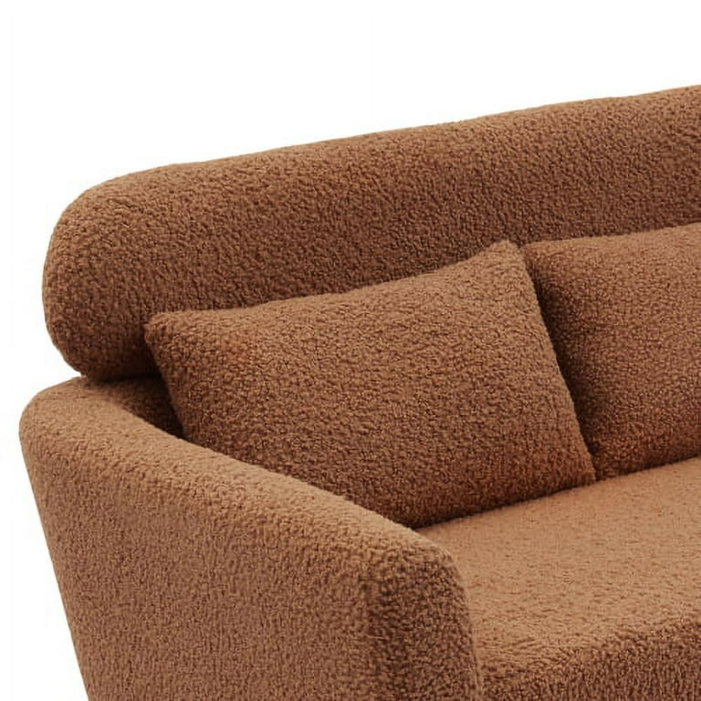 51W Modern Boucle Loveseat Small Sofa Small Mini Room Couch