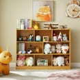 thumbnail image 6 of 3-Tier Bookshelf, 8-Section Wooden Bookcase, Storage Organizer with Anti-Tilt Device, Modern Storage Display Cabinet for Living Room, Classroom, Kid’s Room (White), 6 of 6