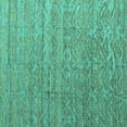 thumbnail image 1 of Ahgly Company Machine Washable Indoor Square Abstract Turquoise Blue Modern Area Rugs, 8' Square, 1 of 4