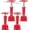 11"-16"（4Pack), variant on 2 Pack Adjustable House Floor Jacks, 19"-38" Height Range Jack  for Leveling, 2-3 Ton Lod Capacity Heavy-Duty Basement Support Screw Jack for House Foundation, Stairs, Porches, Roof Beams, Red