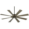 thumbnail image 6 of 60" Possini Euro Design Defender Industrial Rustic Indoor Outdoor Ceiling Fan Remote Oil Rubbed Bronze Weathered Oak Damp Rated Patio, 6 of 7