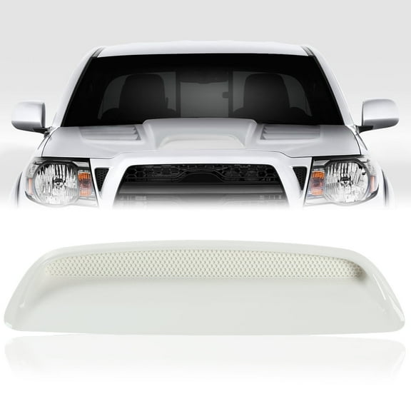 PIT66 Plastic White  Front Hood Scoop Kit Fit for Toyota Tacoma 2005-2011, 7618135050A1