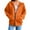 Orange, variant on Lcziwo Women's Fleece Jacket with Hood Long Sleeve Solid Color Coats Full Zip Thickened Fall Sweatshirts Open Front Drawstring Jackets with Pockets Purple,L