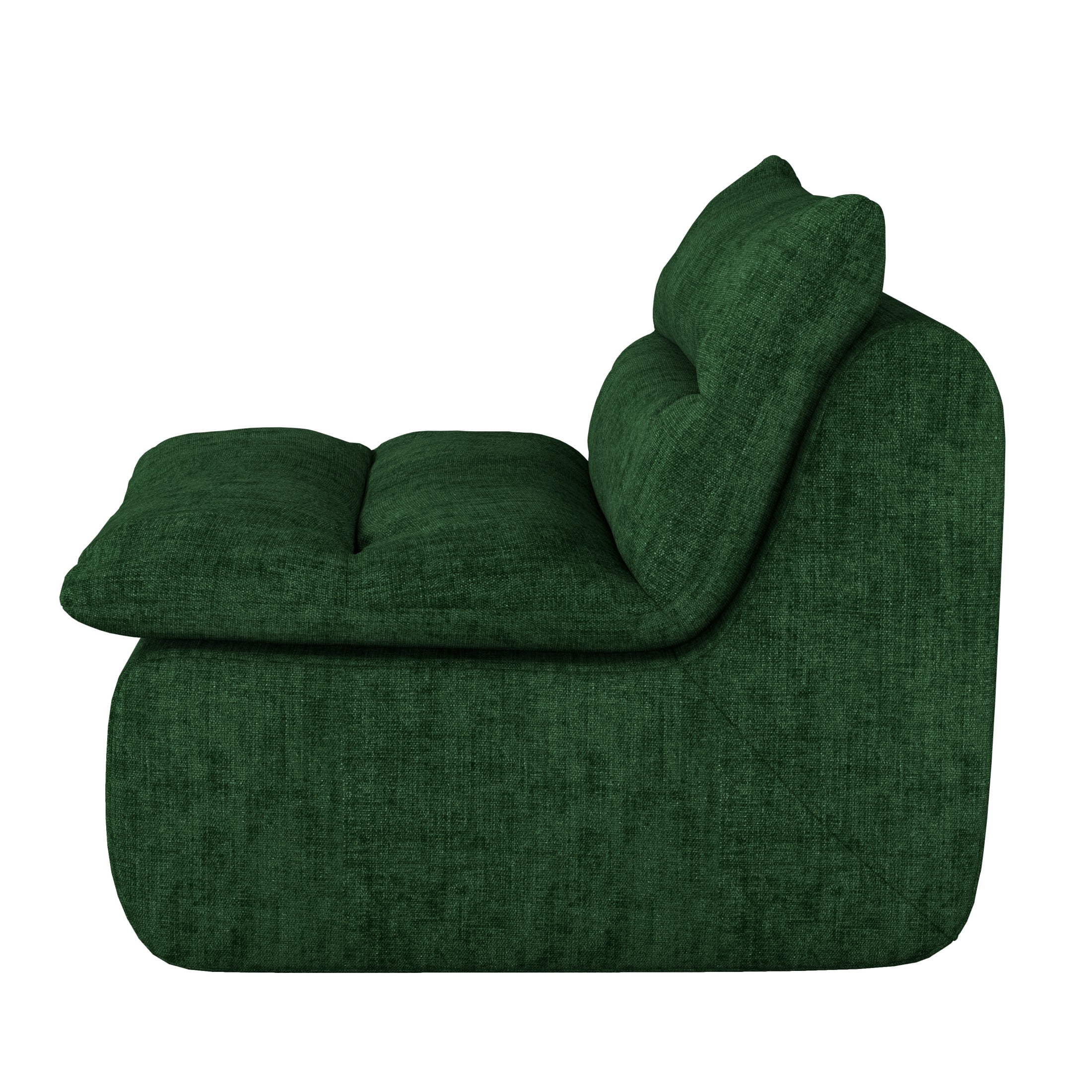 Aukfa 150" U-Shape Sectional Sofa with Ottoman, 6-Seater Chenille Modular Couch, Free Combination & Side Pockets, Green