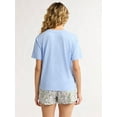 thumbnail image 3 of Joyspun Women's and Women’s Plus Sleep Easy Tee with Short Sleeves, Sizes XS to 3X, 3 of 6