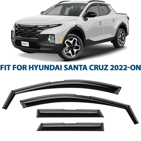 CLIM ART in-Channel Incredibly Durable Rain Guards for Hyundai Santa Cruz 2022-2026, Original Window Deflectors, Vent Window Visors, Vent Deflector, 4 pcs. - 622287