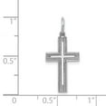 thumbnail image 3 of Real 14kt White Gold Solid Laser Etched Cross Pendant; for Adults and Teens; for Women and Men, 3 of 3