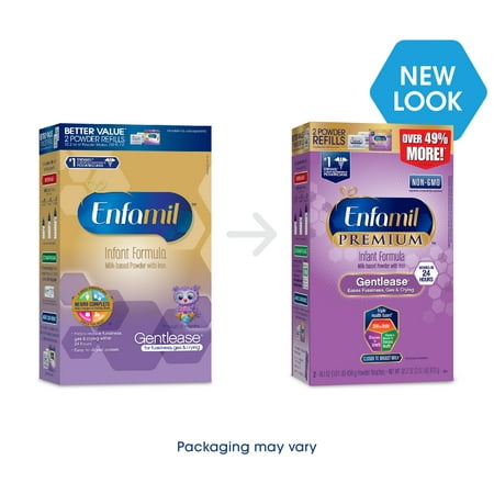 Enfamil PREMIUM Gentlease Gentle Infant Formula, Powder, 32.2 Ounce Refill Box