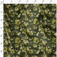 thumbnail image 3 of Soimoi Florals Printed, Cotton Satin Spandex, Sewing Fabric by The Yard 54 Inch Wide, Decorative Fabric for Dresses and Home Accents, Olive Green, 3 of 6