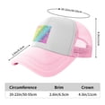 thumbnail image 6 of PAYOHTO Kids Cute Little Animals & Rainbow Glitter Baseball Hat Back Adjustable Mesh Breathable Hats Pink Trucker Cap Outdoor Fishing Sun Caps for Boys or Girls ages 4-10, 6 of 9