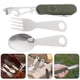 thumbnail image 3 of WORGEOUS Juego de cuchara, tenedor y cuchillo de camping de acero inoxidable, plegable, reutilizable, para viajes, senderismo, picnic, etc., 3 of 8
