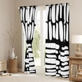 thumbnail image 3 of Manfei Cartoon Geometric Stripe Blackout Curtains Set of 2 (52x84 Each),Lines Pattern Window Curtains,White Black Curtains and Drapes For Kids,Ultra Soft Home Decor, 3 of 6