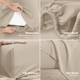 thumbnail image 5 of CH Sheet Set Twin Size, 3-Piece Bedding, Lightweight & Super Soft Easy Care Microfiber– Shrinkage & Fade Resistant Bedding Set with 14'' Deep Pockets (Sandy Beige), 5 of 7