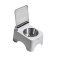 thumbnail image 1 of Comedero inclinado y elevado para gatos y perros, con protección para el cuello para gatos de interior. Tazón de acero inoxidable, 1 of 9