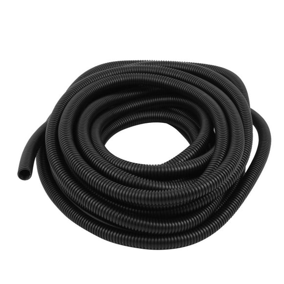 Unique Bargains Plastic Flexible Corrugated Conduit Pipe Hose Tube 9.9m Long Black