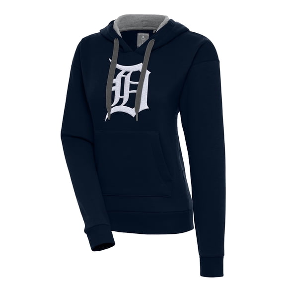 Women's Antigua  Navy Detroit Tigers Victory Pullover Hoodie