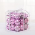 thumbnail image 5 of Hvmvliv Christmas Ornaments 28Pc 2.34inch Shiny Christmas Balls Pendent Matte Electroplated Shatterproof Xmas Tree Hanging Decoration for Indoor Christmas Decorations Pink, 5 of 6