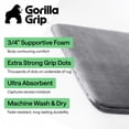 thumbnail image 3 of Memory Foam Bath Rug for Bathroom Floor, 30x18 Gray, Machine Washable by GORILLA GRIP, 3 of 10