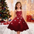 thumbnail image 5 of Abcomgle Christmas dresses for Girls Size 7-8 Glitter Snowflake Christmas Cami Dresses for Girls Cute Spaghetti Straps A-Line Dresses for Girls Holiday Sleeveless Swing Dress Outfits, 5 of 5