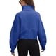 thumbnail image 5 of Sudaderas azules para mujer, jersey corto con media cremallera, cuello embudo, forro polar con cremallera, camisetas de manga larga con orificio para el pulgar, 5 of 6