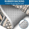 thumbnail image 4 of Beige Geometric Stripe Diamond Pattern Bathroom Rugs Sets 3 Piece,Toilet Cover Set,Absorbent Non Slip Bathroom Mats Sets with U-Shaped Contour Rug Toilet Rug Set, 4 of 5