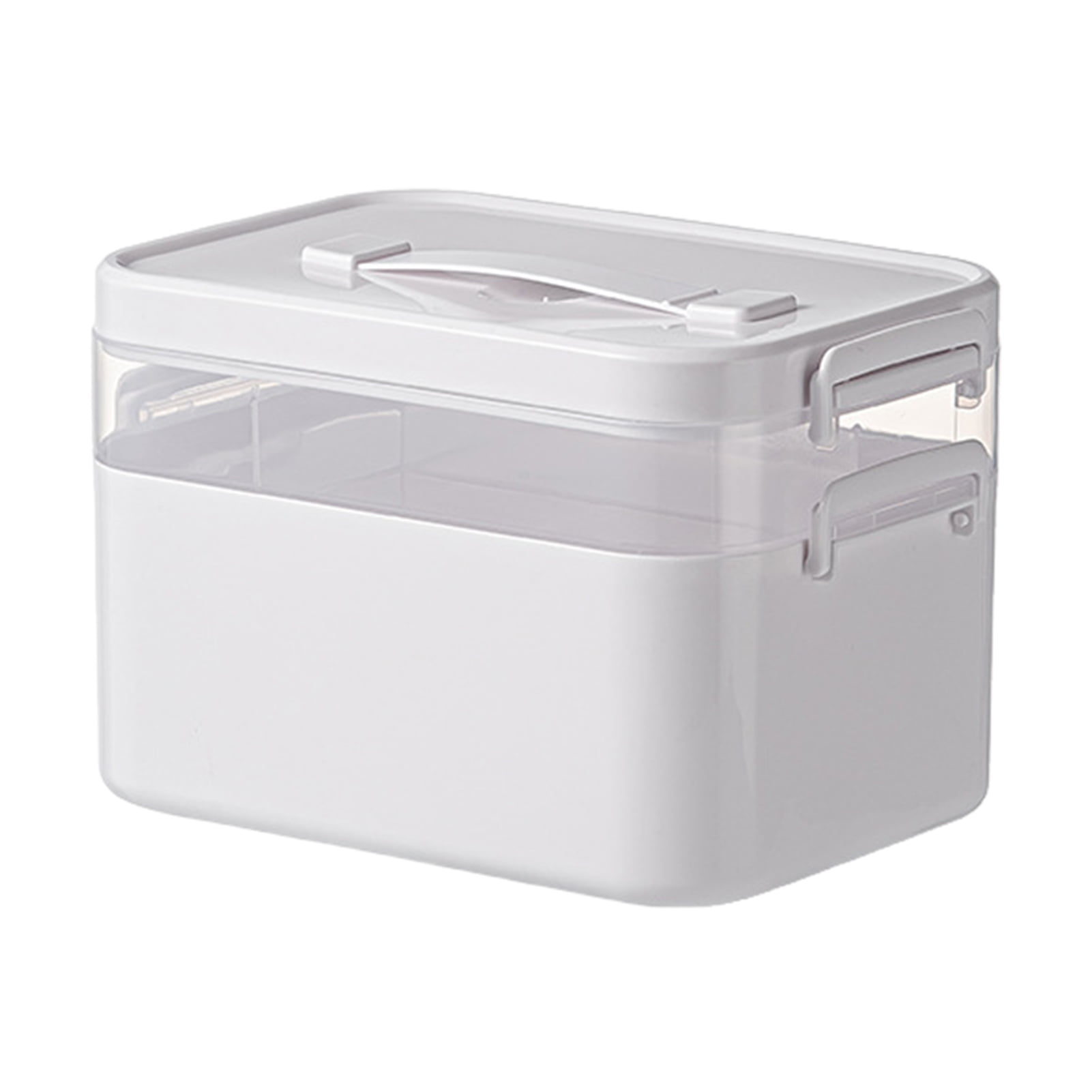 ZenCart Portable Medicine Storage Box Pill Organizer Large Capacity Multi-layer Design Transparent Medicine Case with Handle