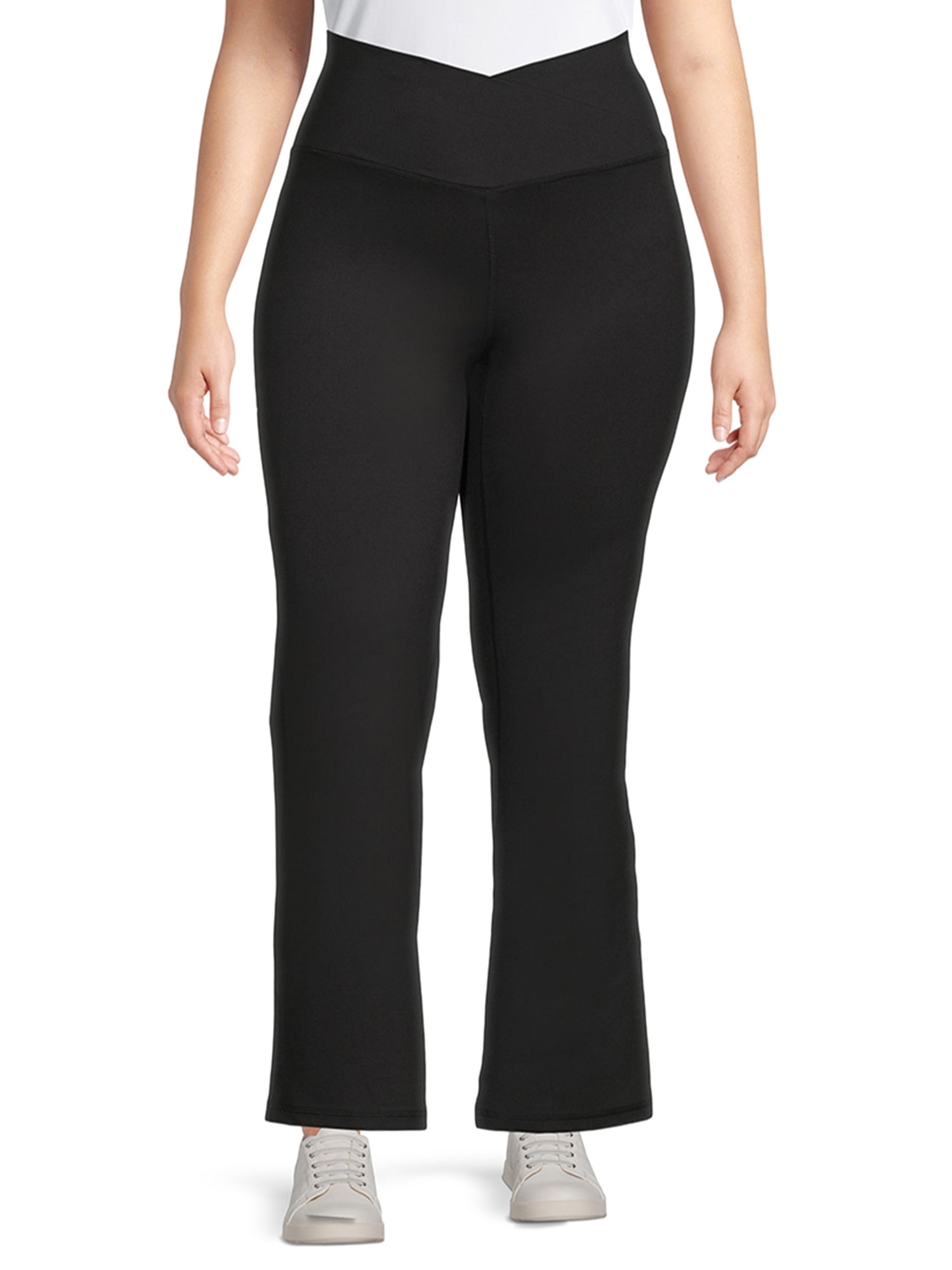 Avia Women's Plus Size Crossover Waist Flare Yoga Pants - Walmart.com